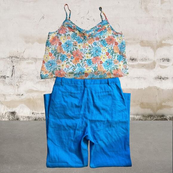 Court & Rowe NWT Linen Blend Trousers Size 10 & 1 State NWT Tank Top L  BUNDLE - Picture 3 of 9